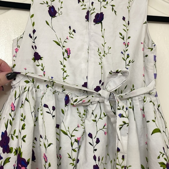 White slightly Used Sunny Fashion Girls Flower & Butterfly Dress - Picture 6 of 7